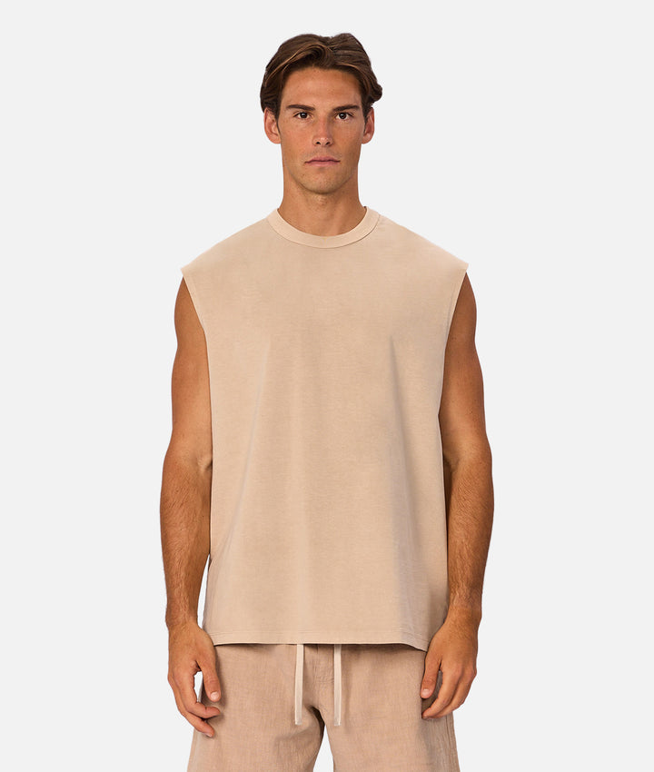 The Del Sur Sleeveless Tee - Raffia