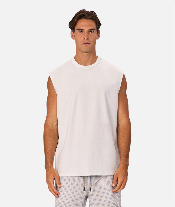 The Del Sur Sleeveless Tee - Silver Blue