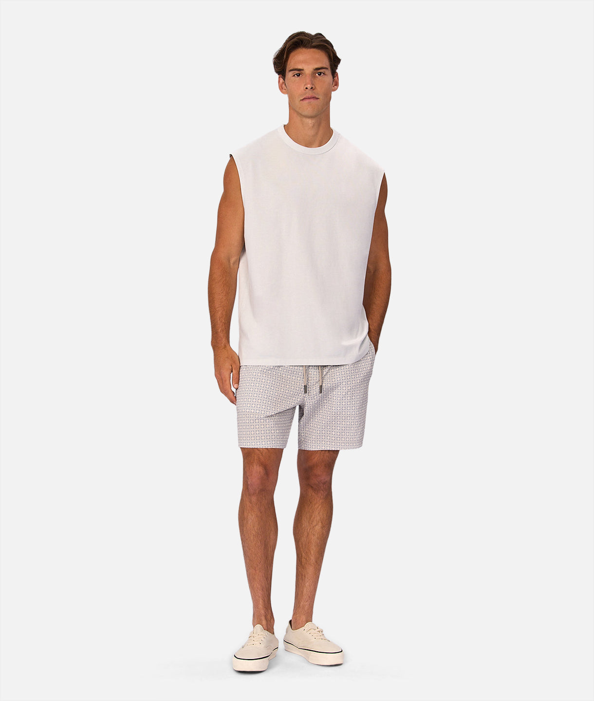 The Del Sur Sleeveless Tee - Silver Blue – Industrie AU