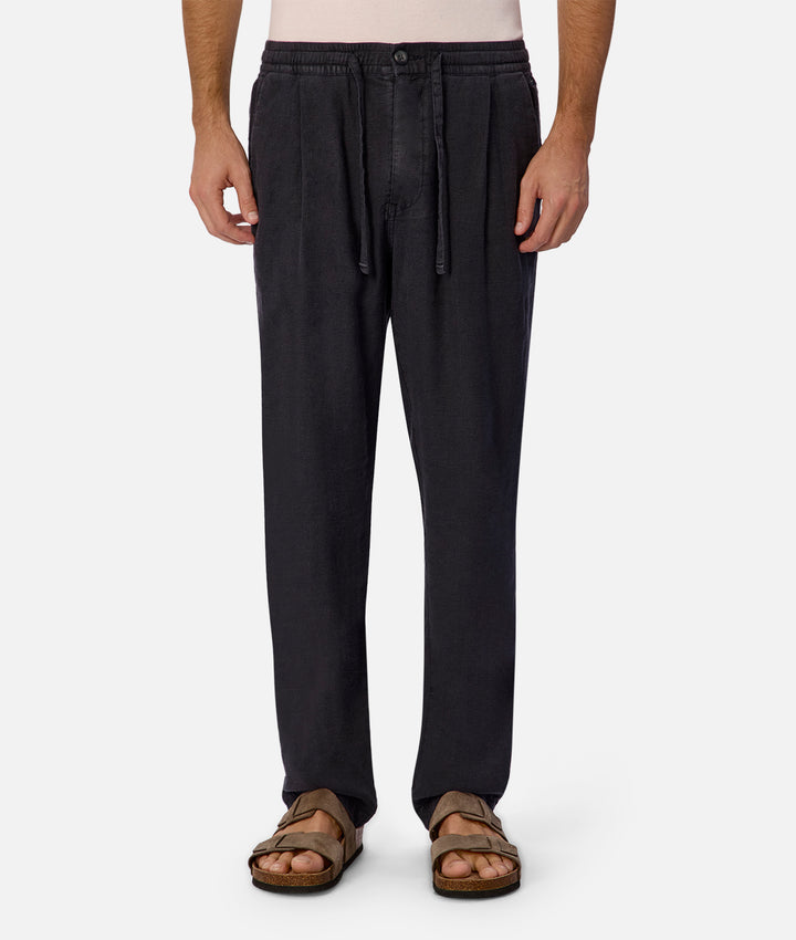 The New Capri Linen Pant - OD Navy