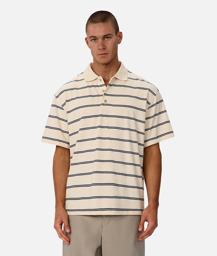 The Ponsonby Polo - Off White / Navy