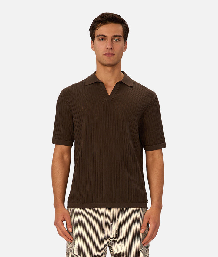 The Poolside Polo - Dark Teak