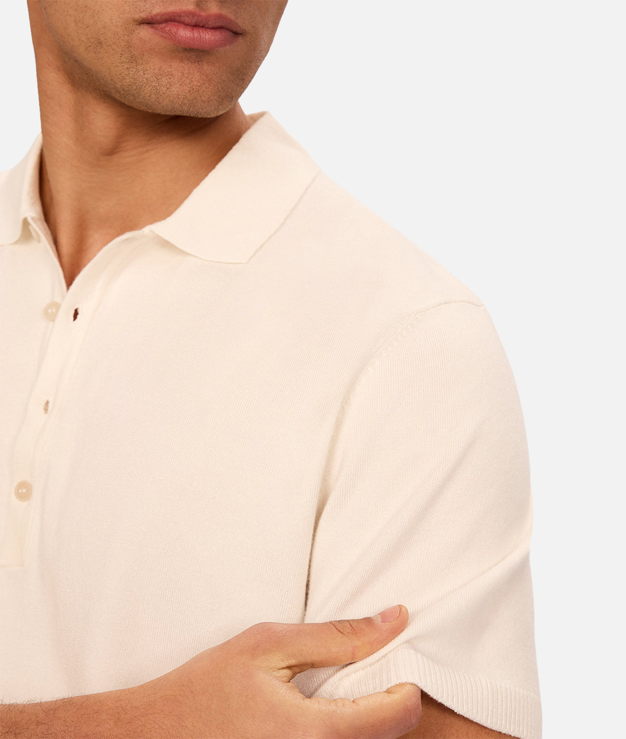 The Lusso Polo - Coconut – Industrie Clothing Pty Ltd