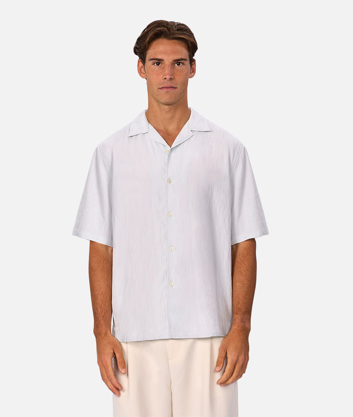 The Bretton Short Sleeve Shirt - Mint / White