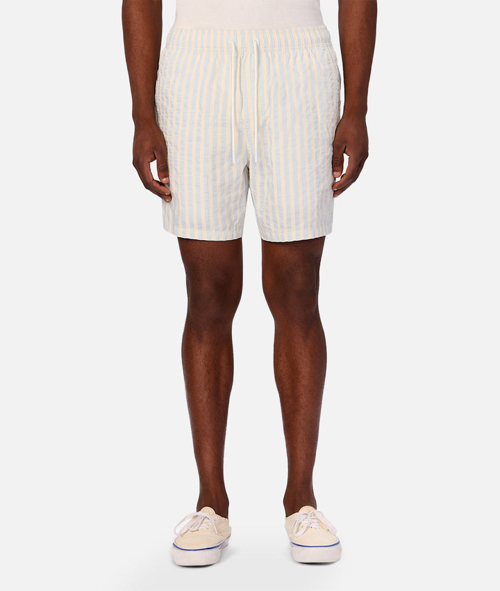 The Bel Air Swim Short - Vanilla / Sky
