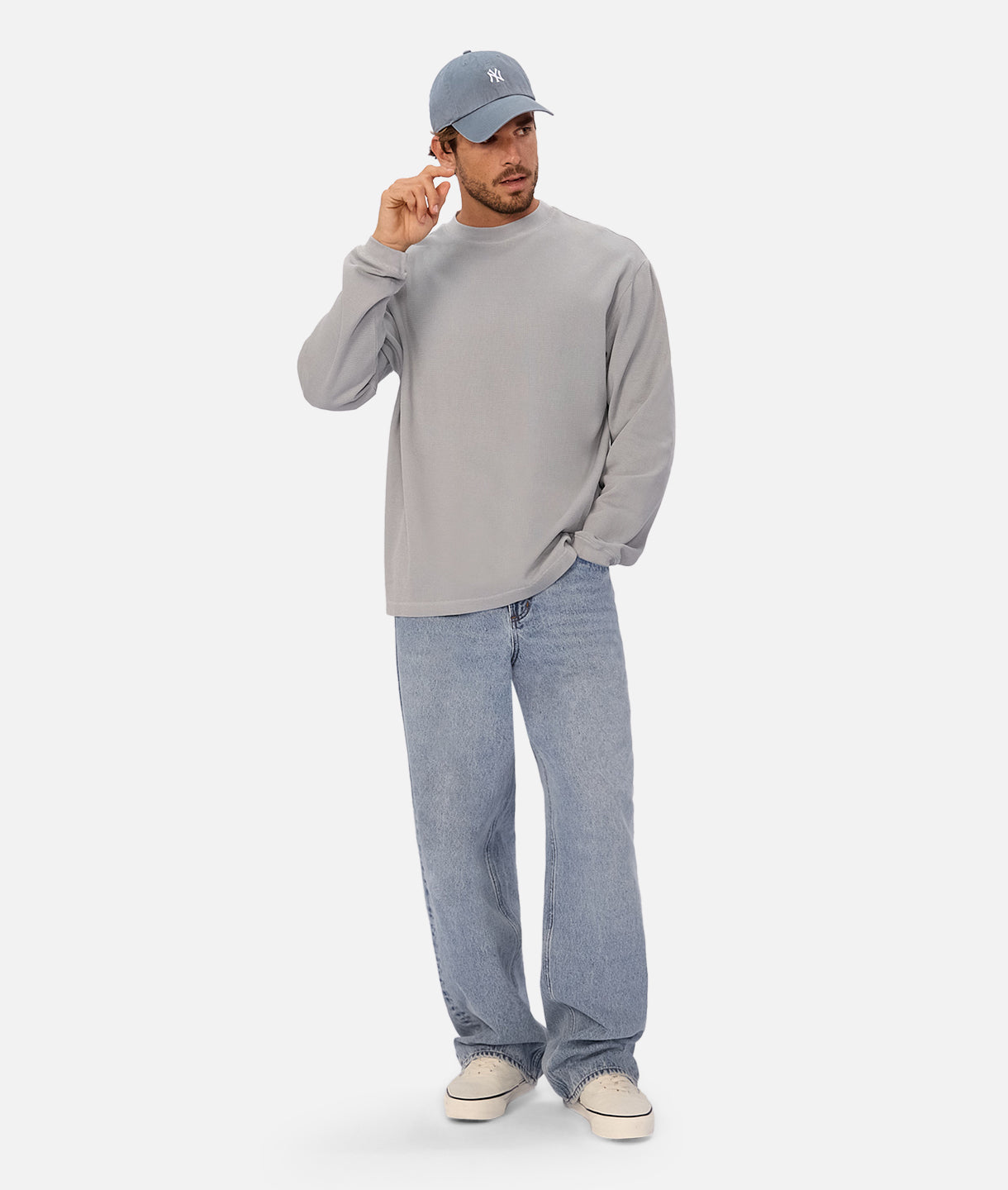 The Marlon Long Sleeve Tee - Airforce