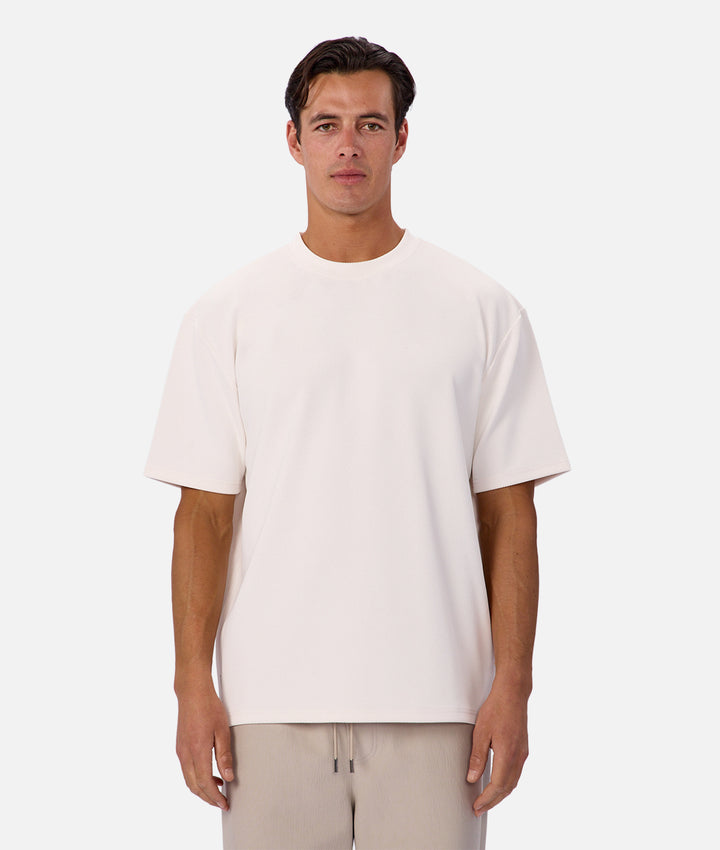 The Textured Tech Tee - Winter White