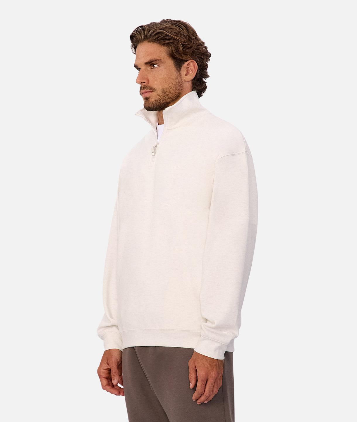 The Tech Staunton Track Top - Ivory Marle