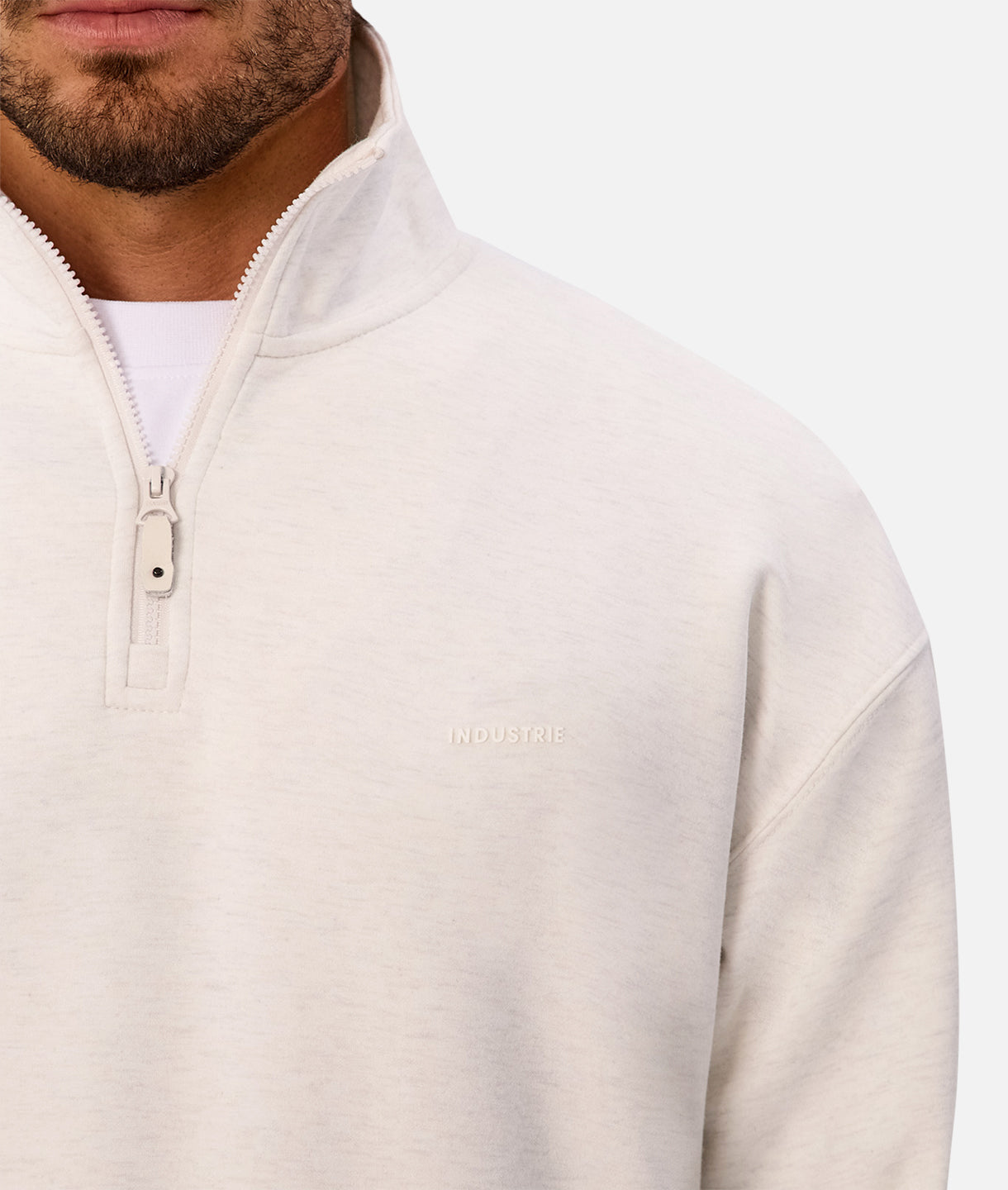 The Tech Staunton Track Top - Ivory Marle