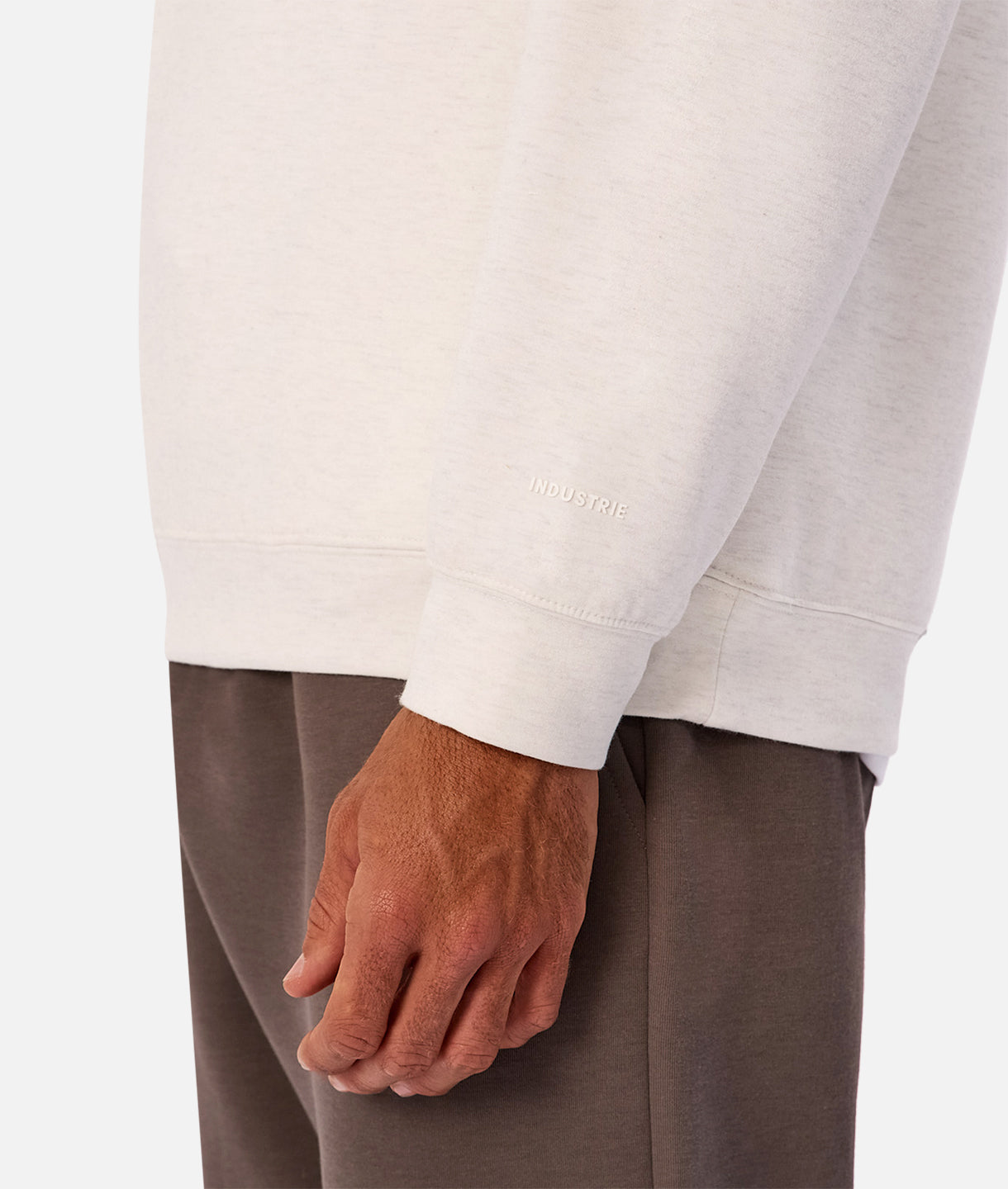 The Tech Staunton Track Top - Ivory Marle