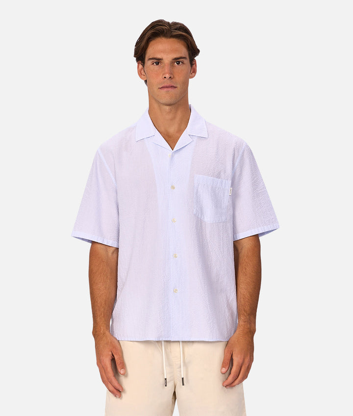 The Riviera Short Sleeve Shirt - Light Blue Combo