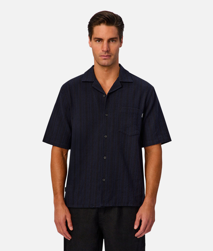 The Navario Short Sleeve Shirt - Navy Combo 