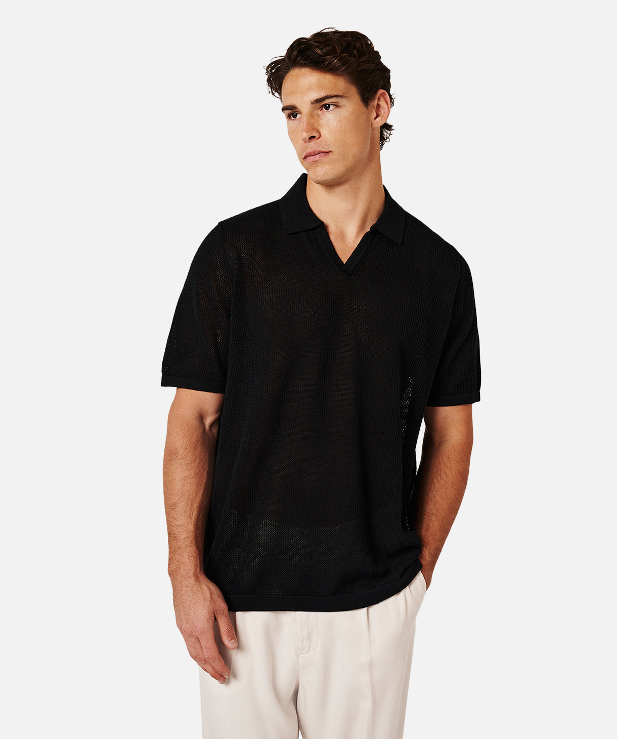 The Nanterre Polo - Black – Industrie Clothing Pty Ltd