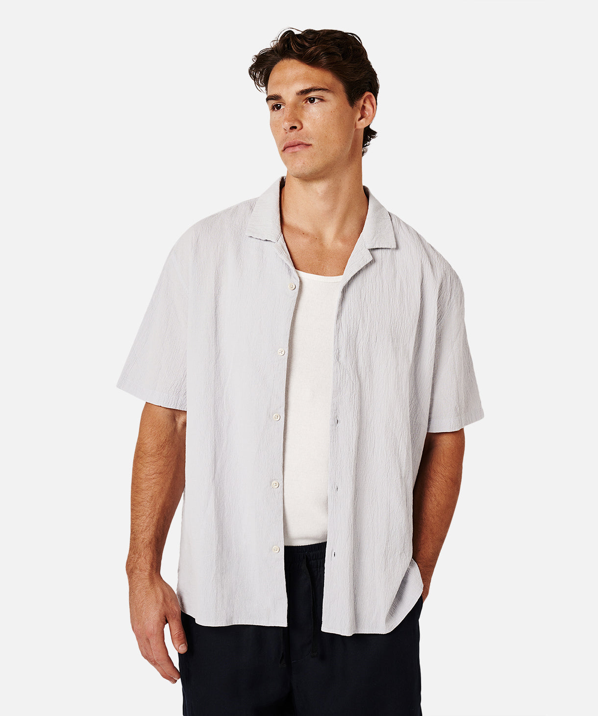 The Magna S/s Shirt - Ash – Industrie Clothing Pty Ltd
