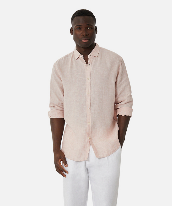The Tennyson Linen Long Sleeve Shirt - Light Pink
