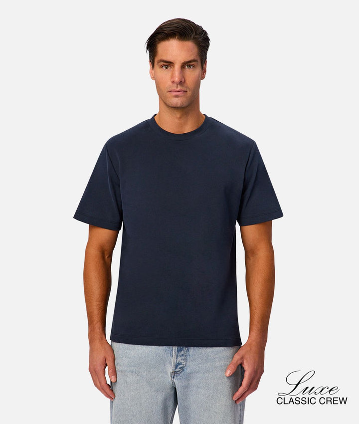 The Luxe Classic Tee - Deep Indigo