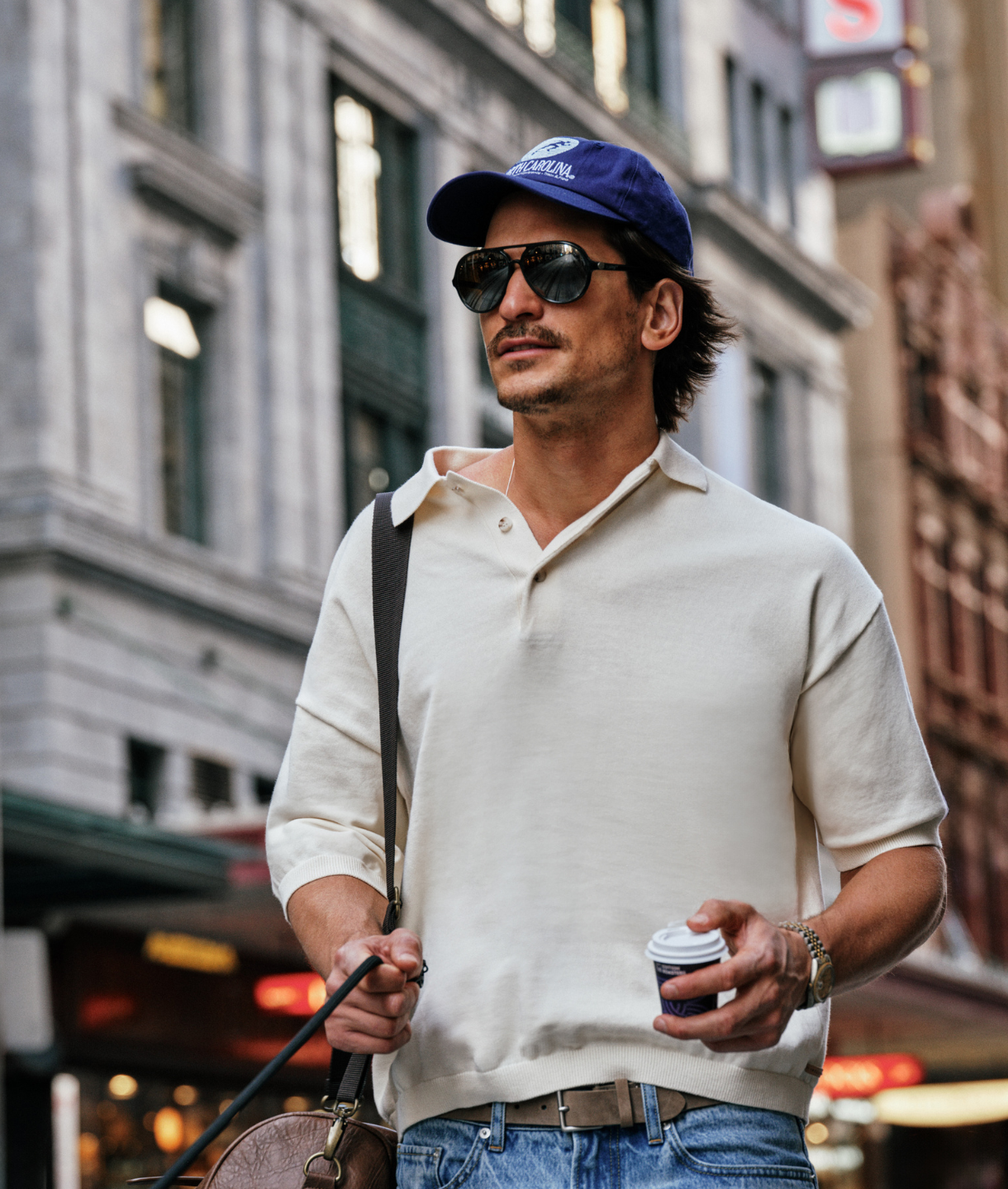 The Del Sur Knitted Polo - Milk