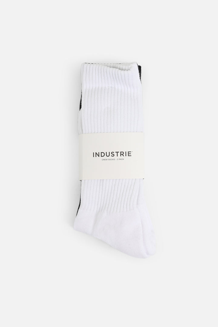 Crew Sock 2 Pack - White / Black